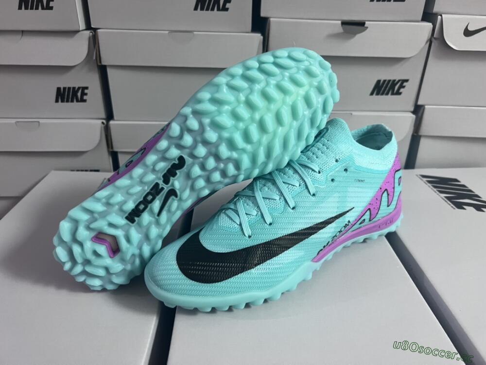 Unisex Nike Air Zoom Mercurial Vapor 15 Elite TF Artificial Turf Low-Tops Football Shoes - Blue/Black/Purple