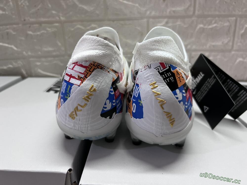 Men's Harry Kane X Nike Phantom GX Elite FG Firm Ground Low-Tops Football Boots - White/Rainbow