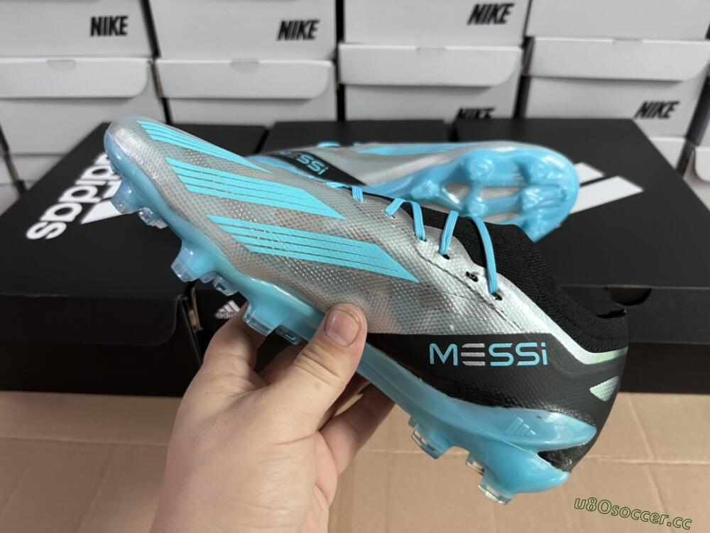 Unisex Adidas X Speedportal .1 2022 World Cup Boots FG Firm Ground Low-Tops Football Boots - Silver/Blue/Black
