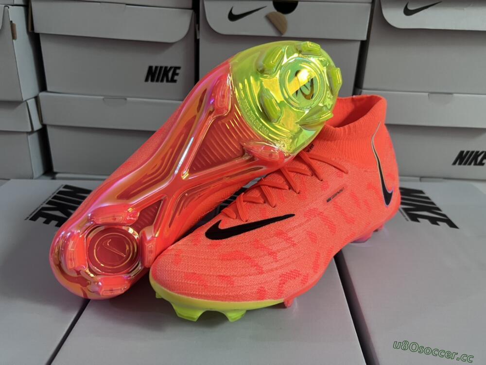 Unisex Nike Phantom Luna Elite FG Firm Ground High-Tops Football Boots - Orange/Black/Purple