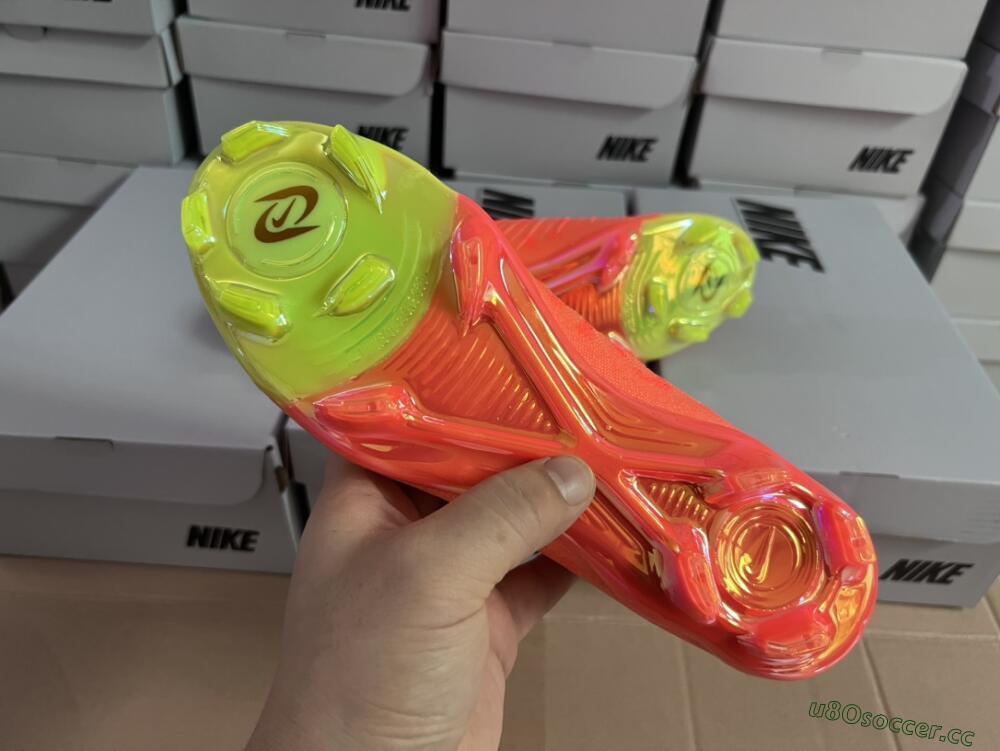 Unisex Nike Phantom Luna Elite FG Firm Ground High-Tops Football Boots - Orange/Black/Purple