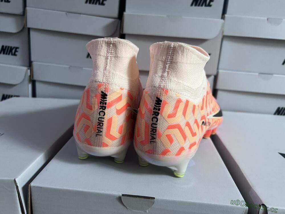 Unisex Nike Air Zoom Mercurial Superfly 9 Elite AG Artificial Grass High-Tops Football Boots - Pink/Black/Purple
