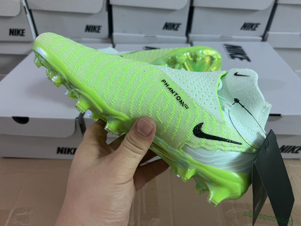 Unisex Nike Phantom GX DF Elite FG Firm Ground High-Tops Football Boots - Green/Black/Brown