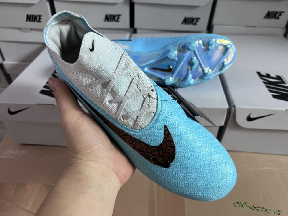 Unisex Nike Phantom GX Elite FG Firm Ground Low-Tops Football Boots - Blue/Black/White