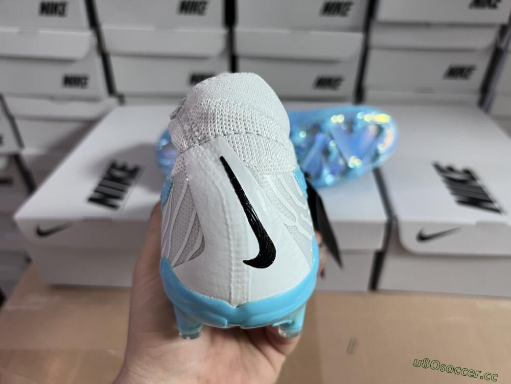 Unisex Nike Phantom GX Elite FG Firm Ground Low-Tops Football Boots - Blue/Black/White