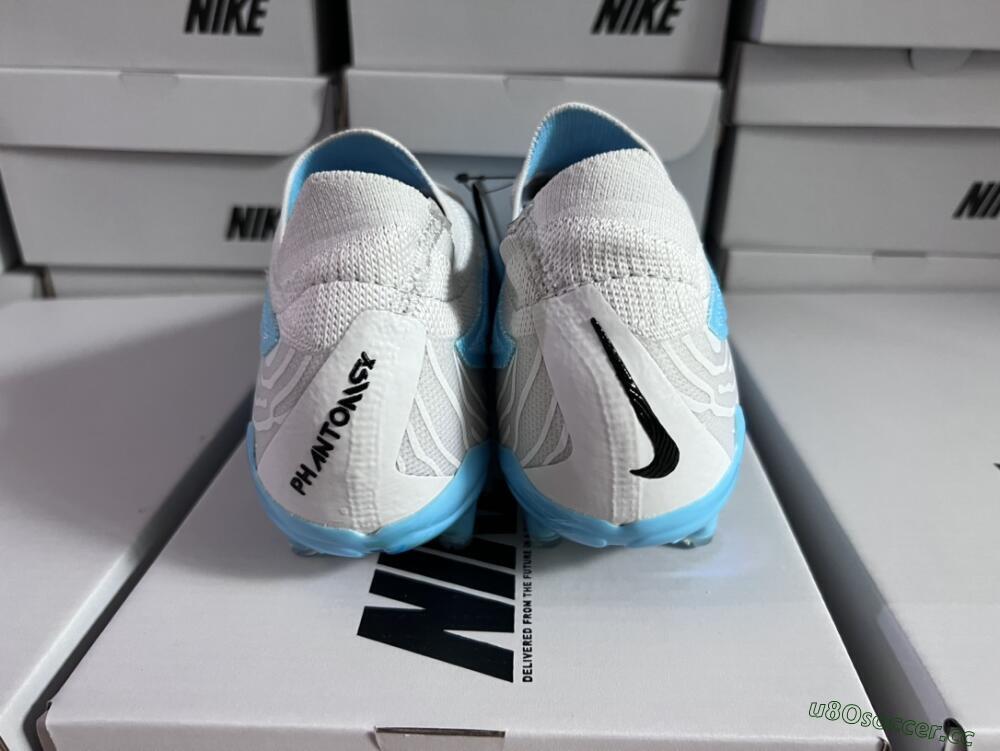 Unisex Nike Phantom GX Elite FG Firm Ground Low-Tops Football Boots - Blue/Black/White