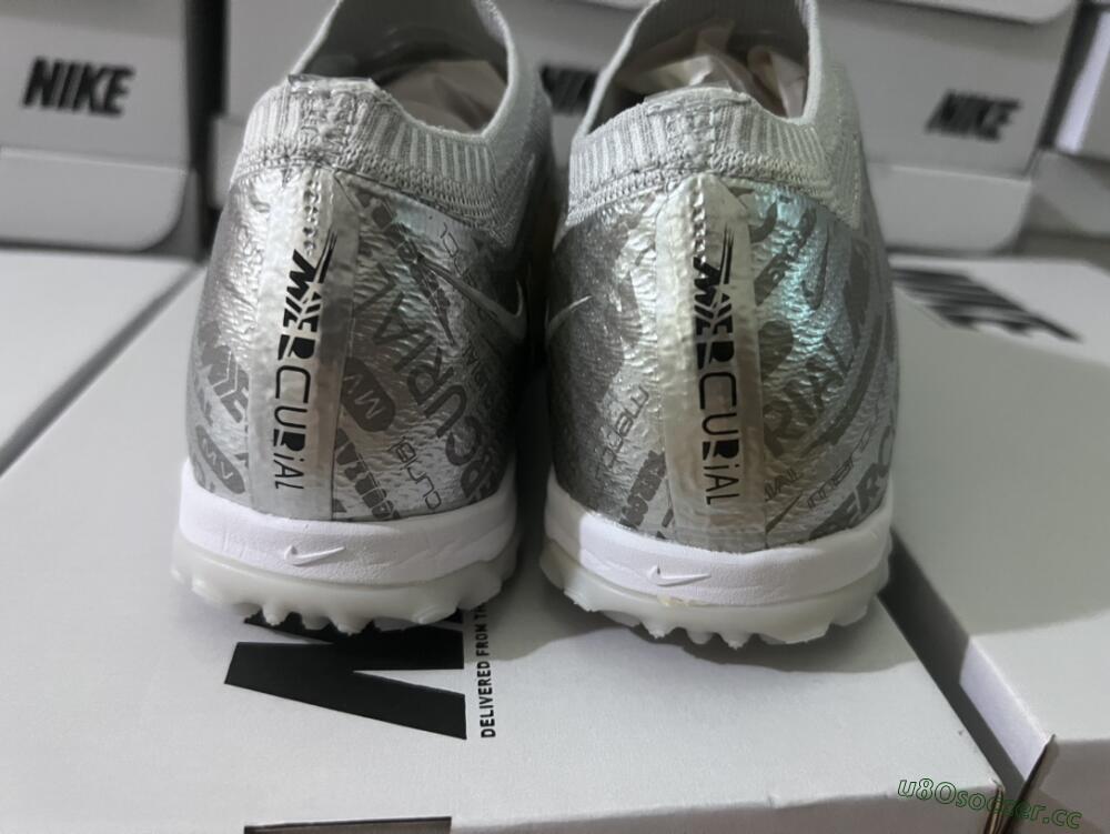 Unisex Nike Air Zoom Mercurial Vapor 15 Elite TF Artificial Turf Low-Tops Football Shoes - Silver/Gold