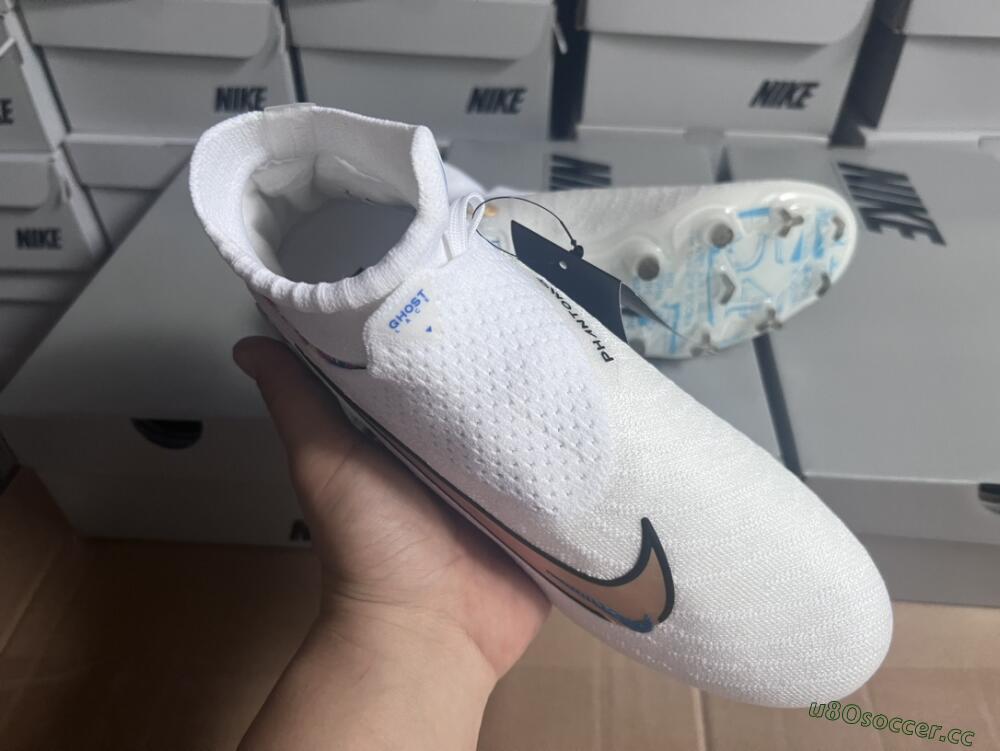 Men's Harry Kane x Nike Phantom GX DF Elite FG Firm Ground Low-Tops Football Boots - White/Gold/Blue