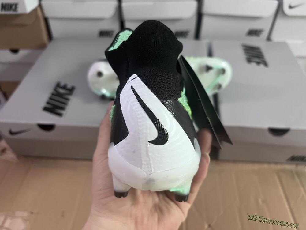 Unisex Nike Phantom GX Elite DF FG Firm Ground High-Tops Football Boots - Green/Black/White