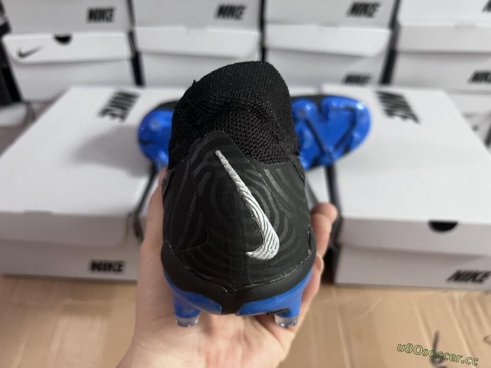Men's Nike Phantom GX Elite FG Firm Ground Low-Tops Football Boots - Black/Grey/Blue