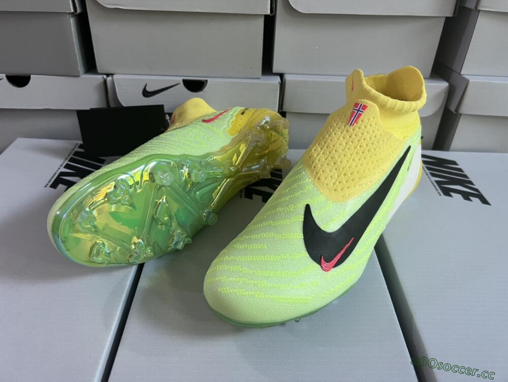 Men's Nike Phantom GX Elite DF FG Firm Ground High-Tops Football Boots - Yellow/Green/Black/Red