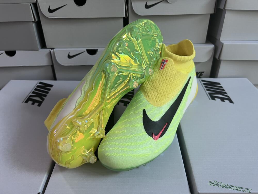 Men's Nike Phantom GX Elite DF FG Firm Ground High-Tops Football Boots - Yellow/Green/Black/Red