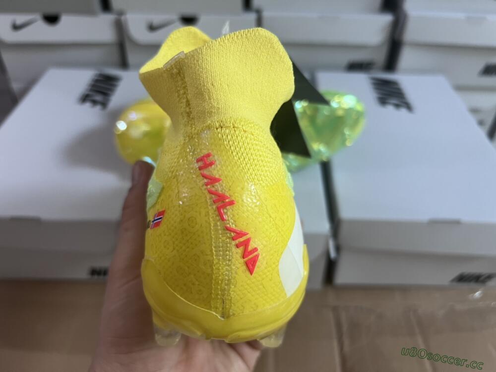 Men's Nike Phantom GX Elite DF FG Firm Ground High-Tops Football Boots - Yellow/Green/Black/Red