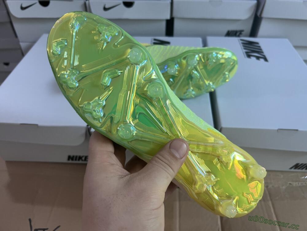 Men's Nike Phantom GX Elite DF FG Firm Ground High-Tops Football Boots - Yellow/Green/Black/Red