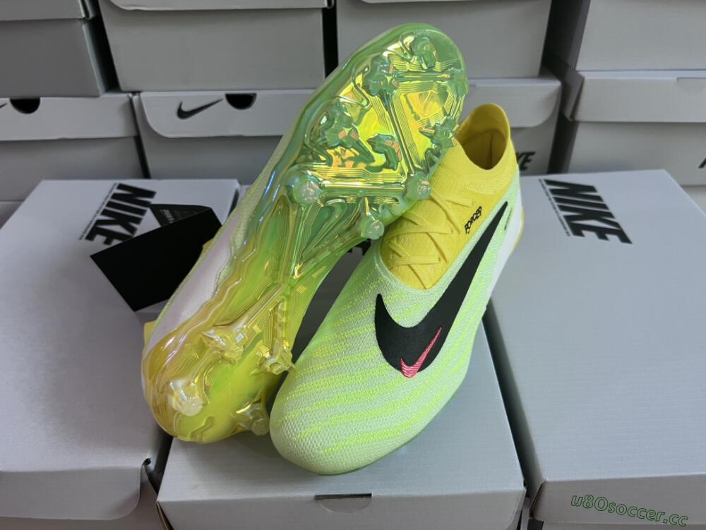 Unisex Nike Phantom GX Elite FG Firm Ground Low-Tops Football Boots - Yellow/Green/Black/Red