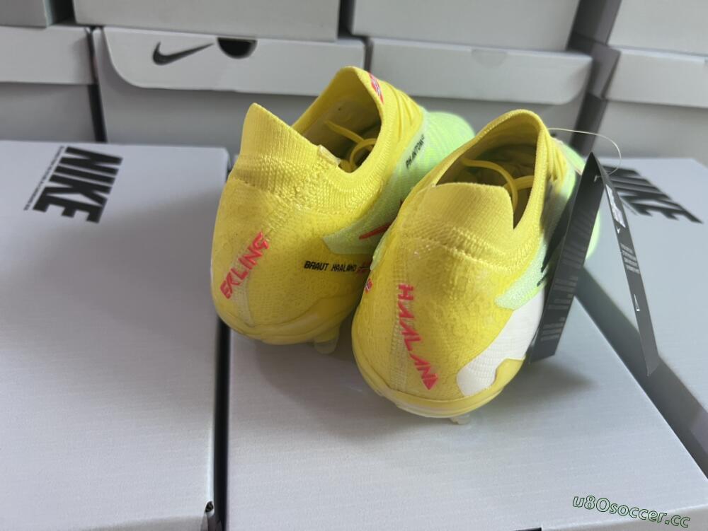 Unisex Nike Phantom GX Elite FG Firm Ground Low-Tops Football Boots - Yellow/Green/Black/Red