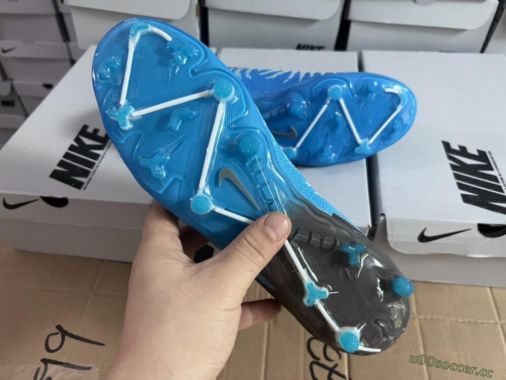 Unisex Nike Phantom GX Elite FG Firm Ground Low-Tops Football Boots - Blue/White/Black