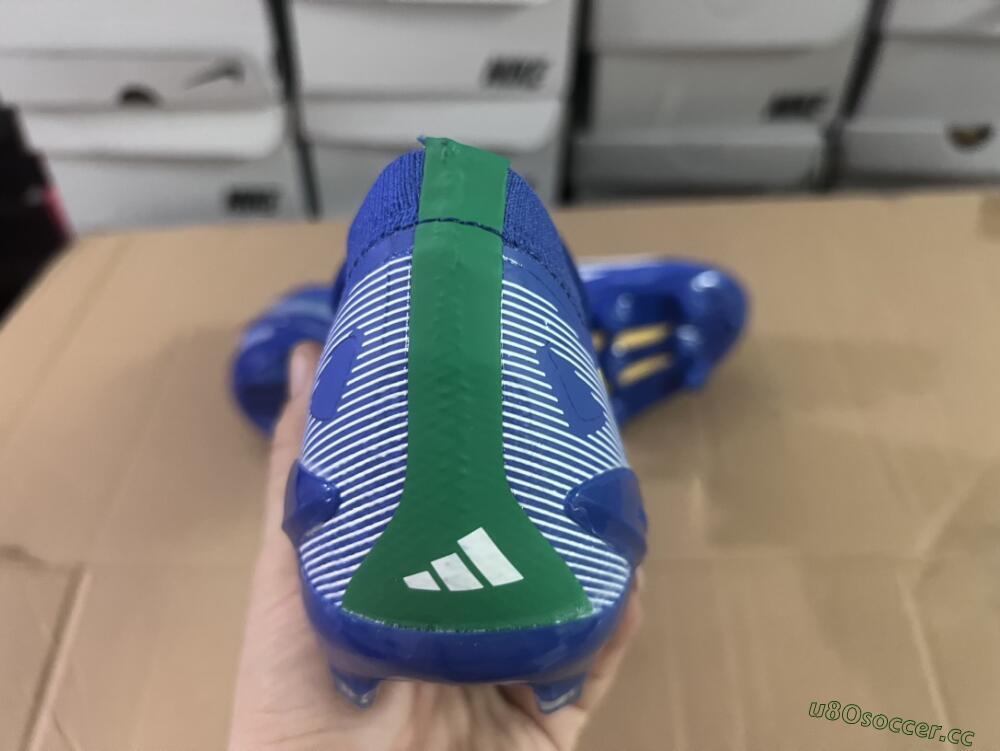 Men's Adidas X Crazyfast.1 FG Firm Ground Low-Tops Football Boots - Blue/White/Yellow