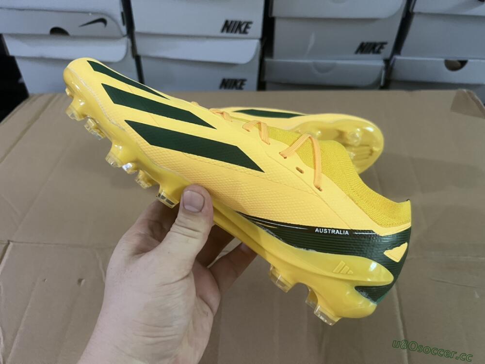 Men's Adidas X Crazyfast.1 FG Firm Ground Low-Tops Football Boots - Yellow/Green/Black
