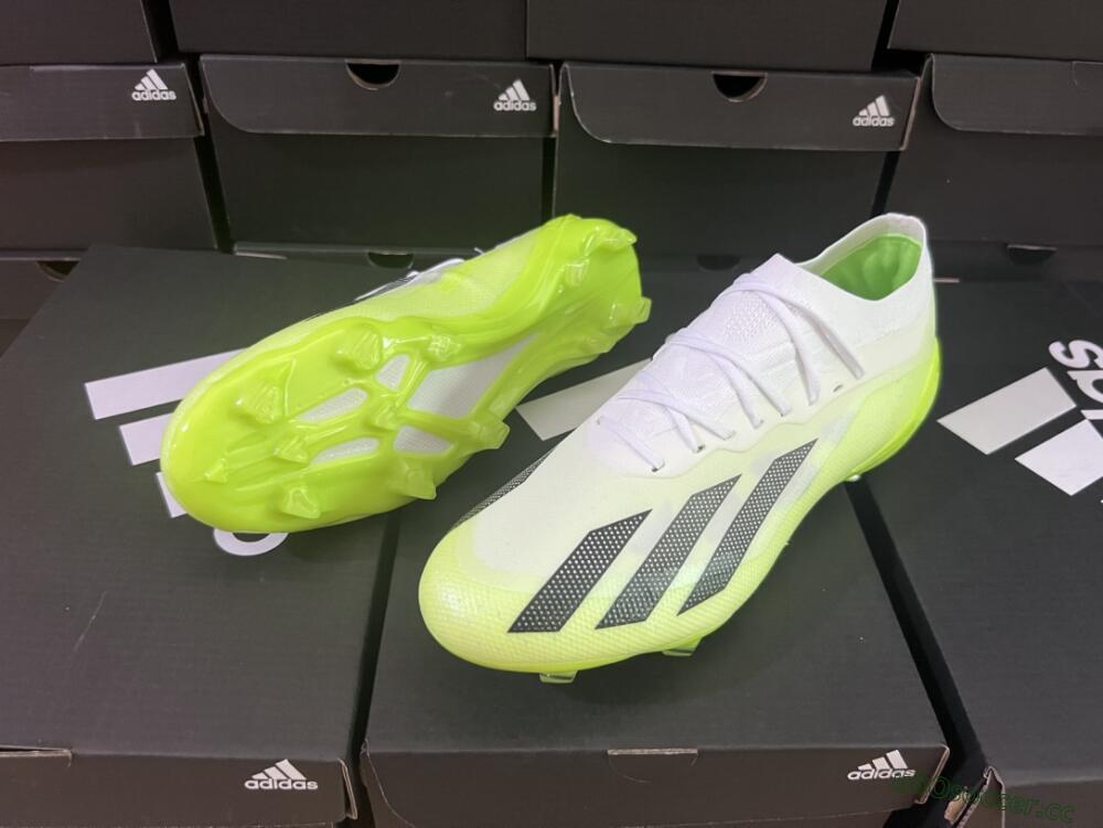 Men's Adidas X Speedportal.1 FG Firm Ground Low-Tops Football Boots - Green/Black/White