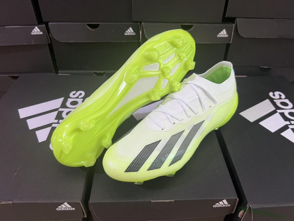 Men's Adidas X Speedportal.1 FG Firm Ground Low-Tops Football Boots - Green/Black/White