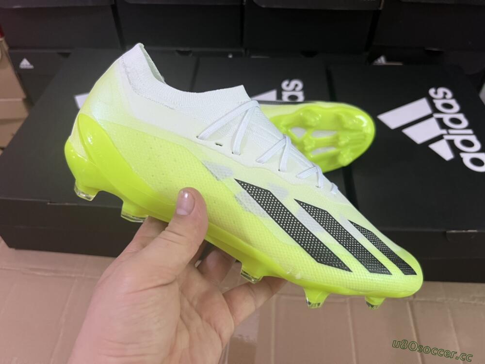 Men's Adidas X Speedportal.1 FG Firm Ground Low-Tops Football Boots - Green/Black/White