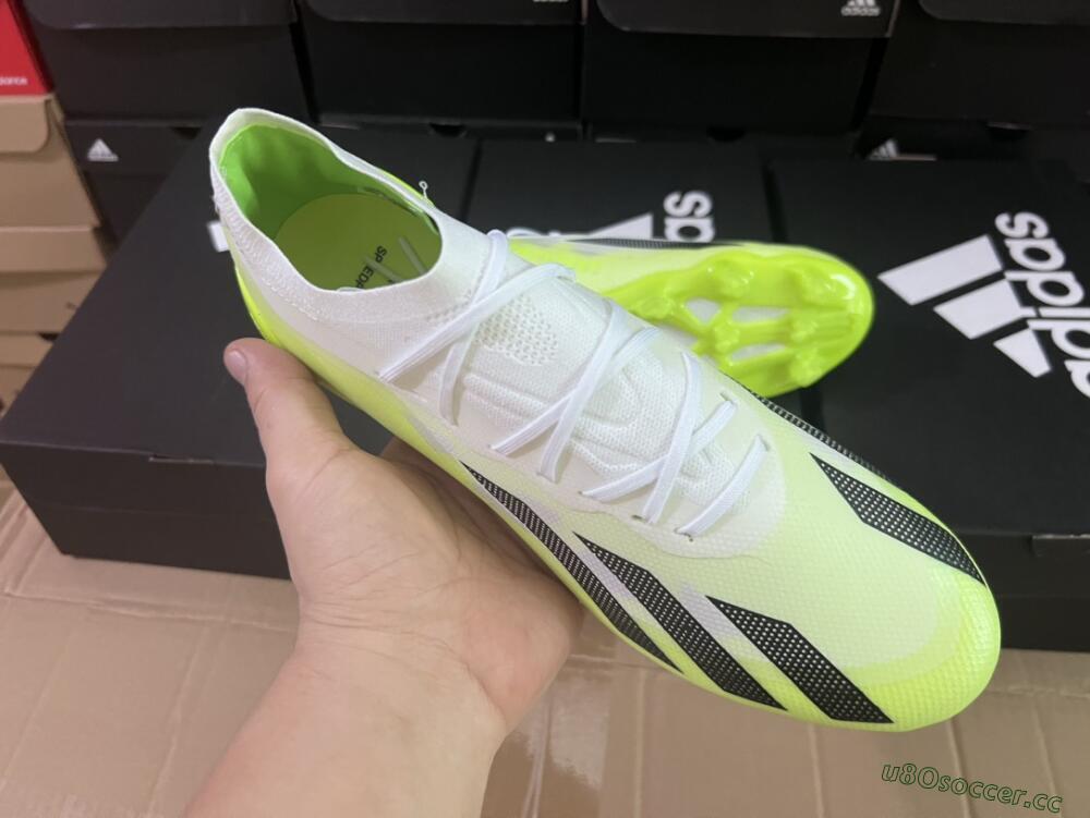 Men's Adidas X Speedportal.1 FG Firm Ground Low-Tops Football Boots - Green/Black/White