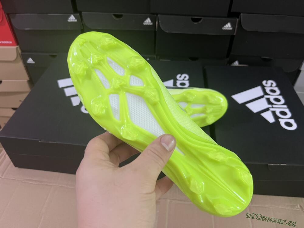 Men's Adidas X Speedportal.1 FG Firm Ground Low-Tops Football Boots - Green/Black/White