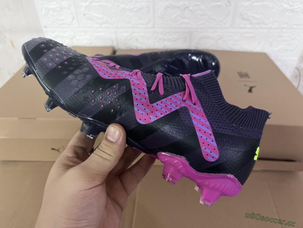 Men's Puma Future Ultimate FG Firm Ground Low-Tops Football Boots - Purple/Pink/Green