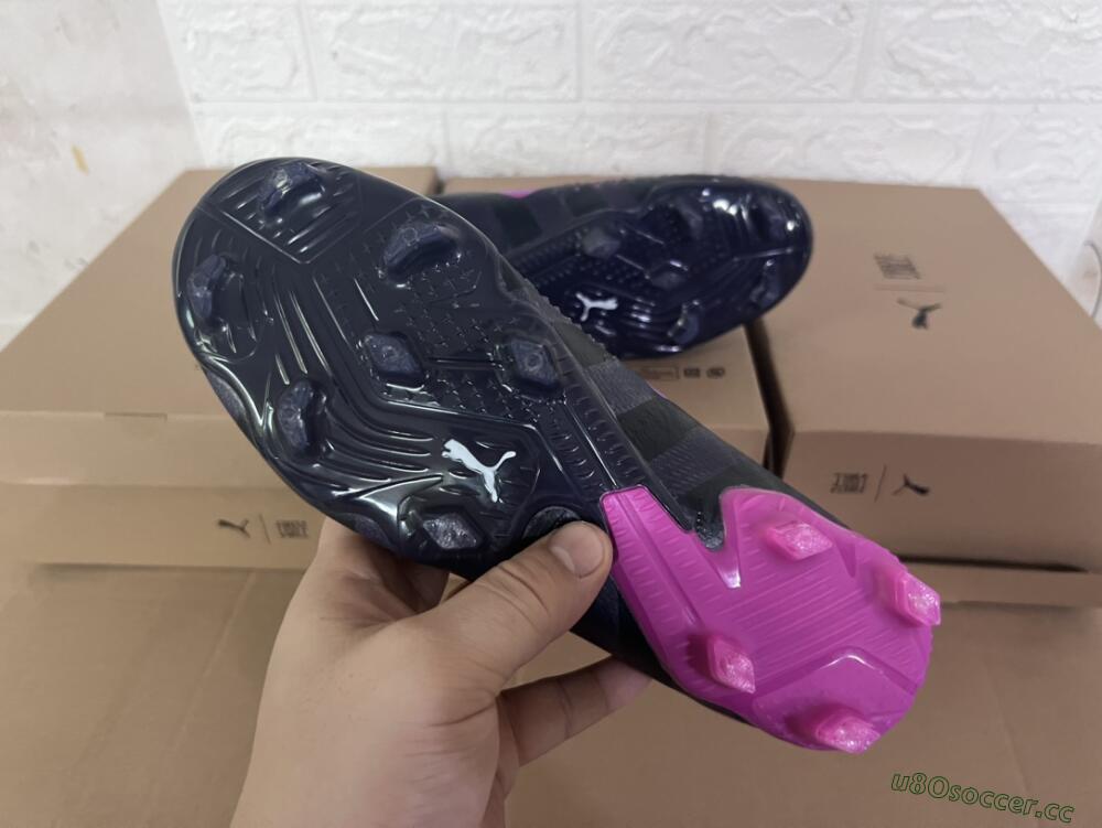 Men's Puma Future Ultimate FG Firm Ground Low-Tops Football Boots - Purple/Pink/Green