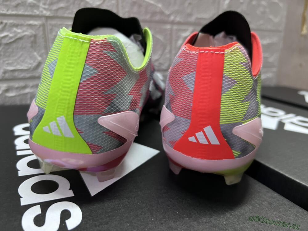 Men's Adidas X Crazyfast Limited Edition FG Firm Ground Low-Tops Football Boots - White/Yellow/Orange/Black