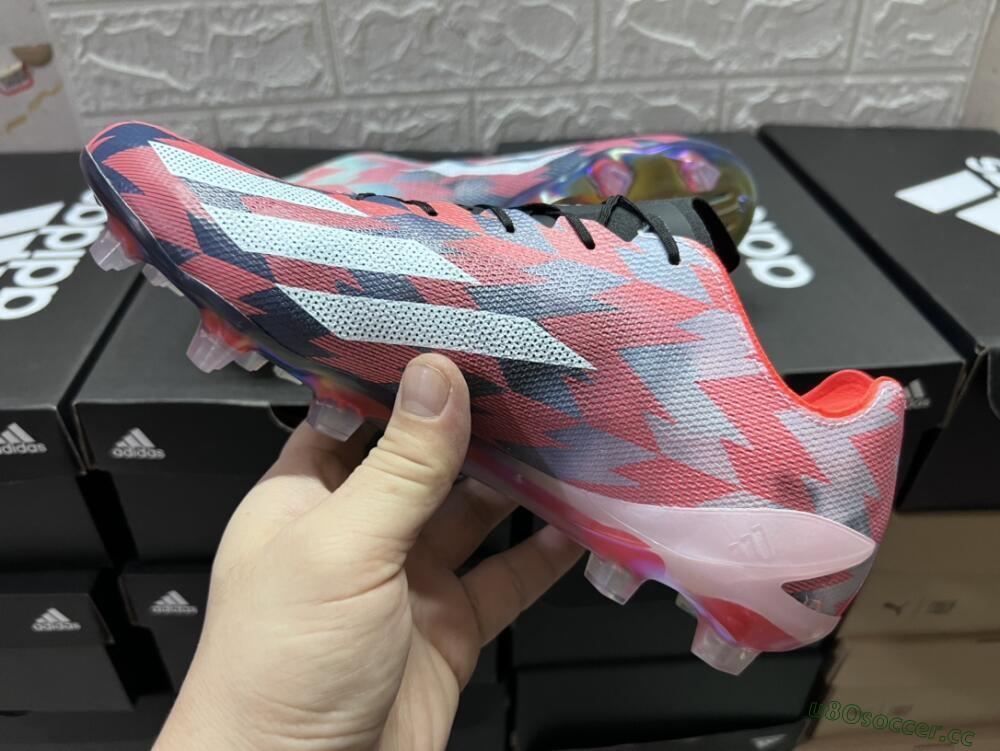 Men's Adidas X Crazyfast Limited Edition FG Firm Ground Low-Tops Football Boots - White/Yellow/Orange/Black