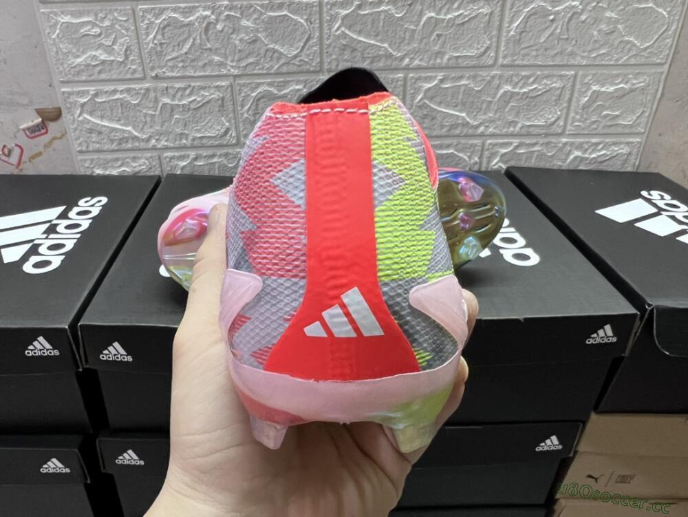 Men's Adidas X Crazyfast Limited Edition FG Firm Ground Low-Tops Football Boots - White/Yellow/Orange/Black