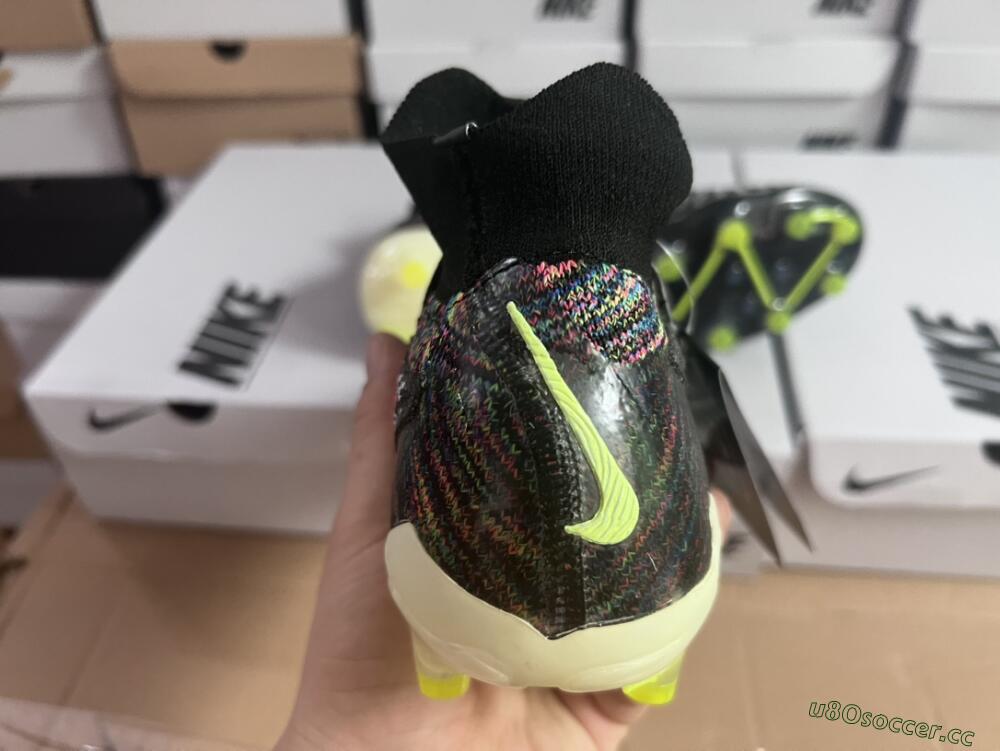 Men's Nike Phantom GX Elite DF AG Artificial Grass High-Tops Football Boots - Black/Rainbow