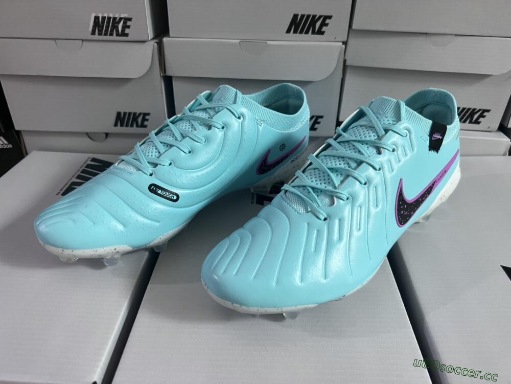 Men's Nike Tiempo Legend 10 Elite FG Firm Ground Low-Tops Football Boots - Blue/Black/Purple