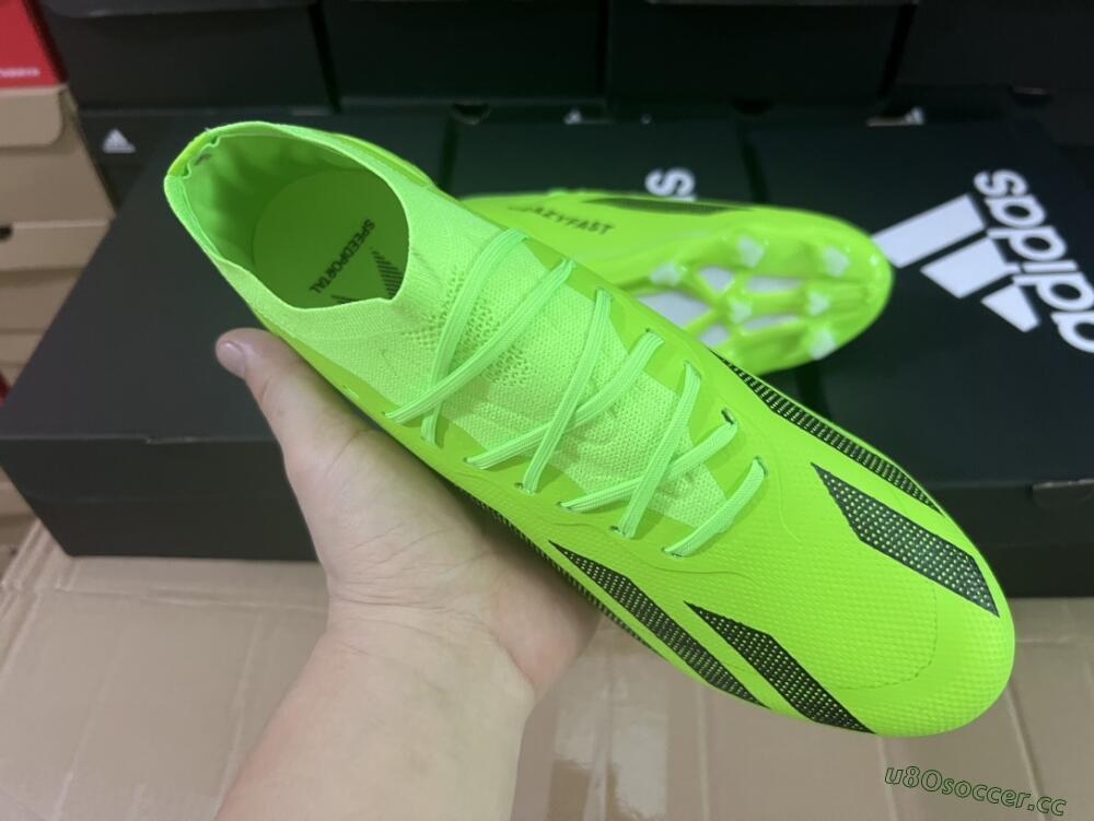 Men's Adidas X Crazyfast.1 FG Firm Ground Low-Tops Football Boots - Green/Black