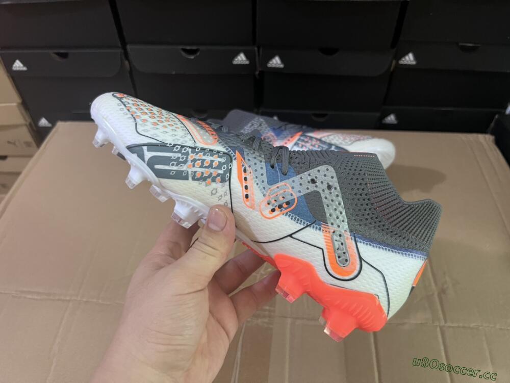 Men's Puma Future Ultimate FG Firm Ground Low-Tops Football Boots - White/Silver/Black