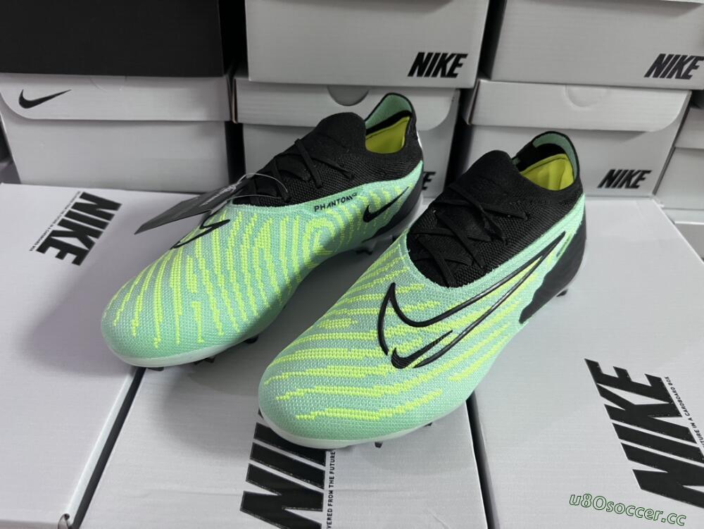 Unisex Nike Phantom GX Elite FG Firm Ground Low-Tops Football Boots - Green/Black