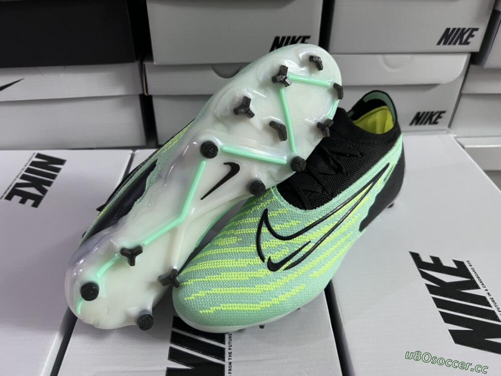 Unisex Nike Phantom GX Elite FG Firm Ground Low-Tops Football Boots - Green/Black