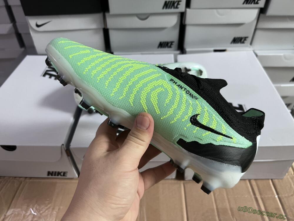 Unisex Nike Phantom GX Elite FG Firm Ground Low-Tops Football Boots - Green/Black