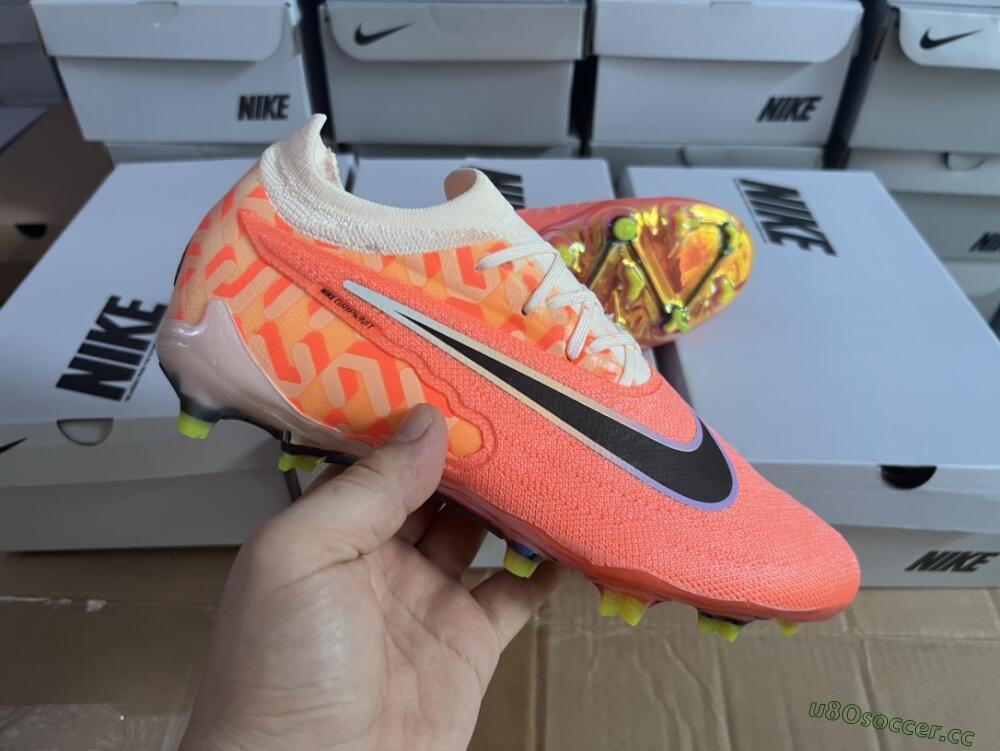 Men's Nike Phantom GX Elite FG Firm Ground Low-Tops Football Boots - Orange/Black/Sliver