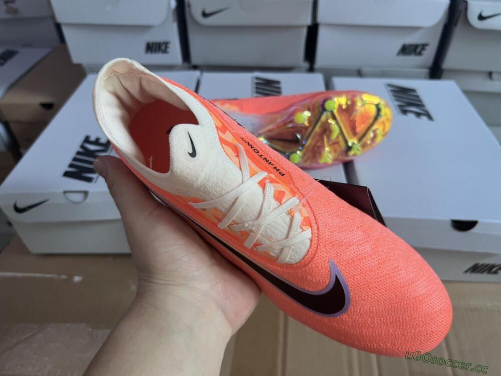Men's Nike Phantom GX Elite FG Firm Ground Low-Tops Football Boots - Orange/Black/Sliver