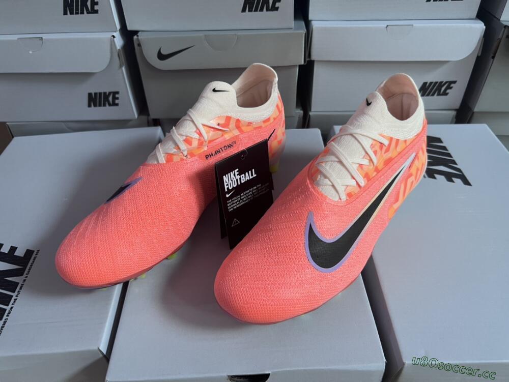 Men's Nike Phantom GX Elite FG Firm Ground Low-Tops Football Boots - Orange/Black/Sliver