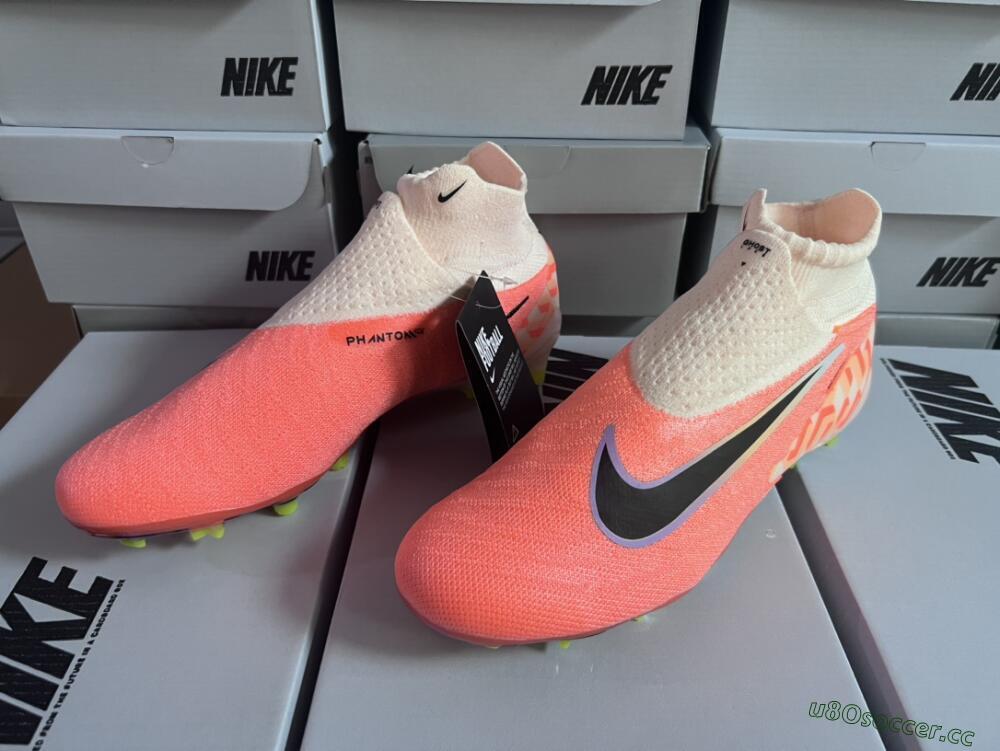 Men's Nike Phantom GX Elite DF FG Firm Ground High-Tops Football Boots - Orange/Black/Sliver