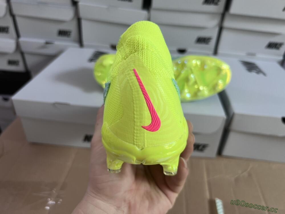 Unisex Nike Phantom GX Elite FG Firm Ground Low-Tops Football Boots - Blue/Green/Pink