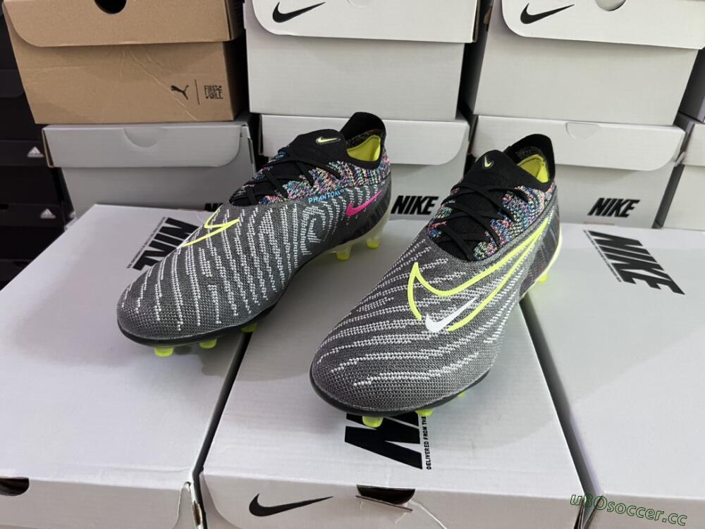 Men's Nike Phantom GX Elite AG Artificial Grass Low-Tops Football Boots - Grey/Green