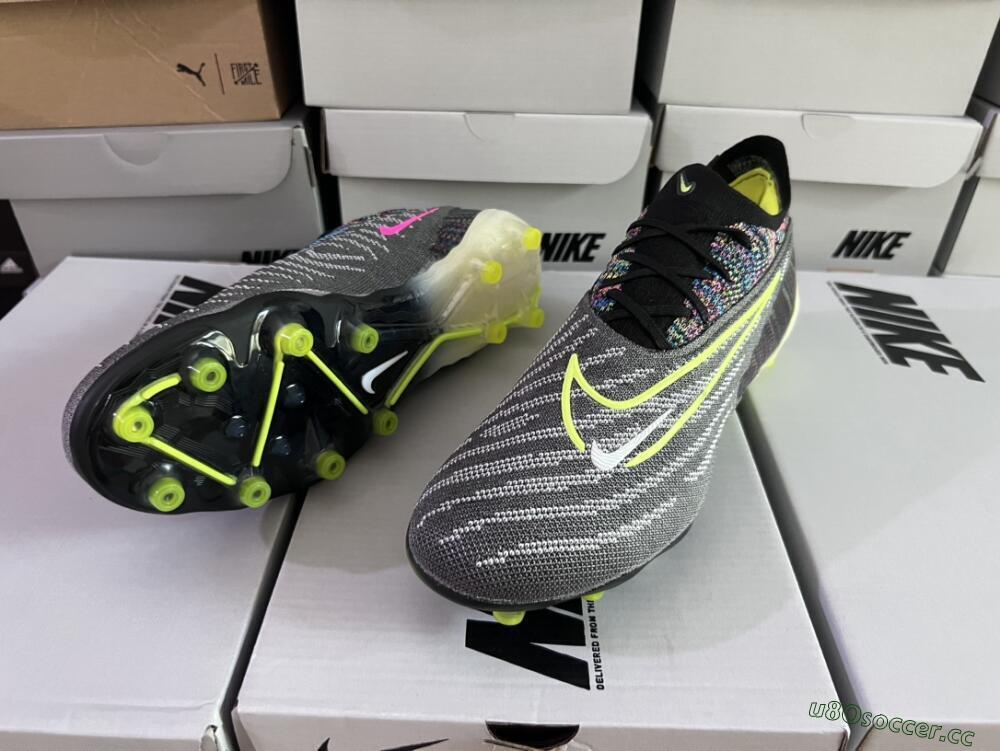 Men's Nike Phantom GX Elite AG Artificial Grass Low-Tops Football Boots - Grey/Green