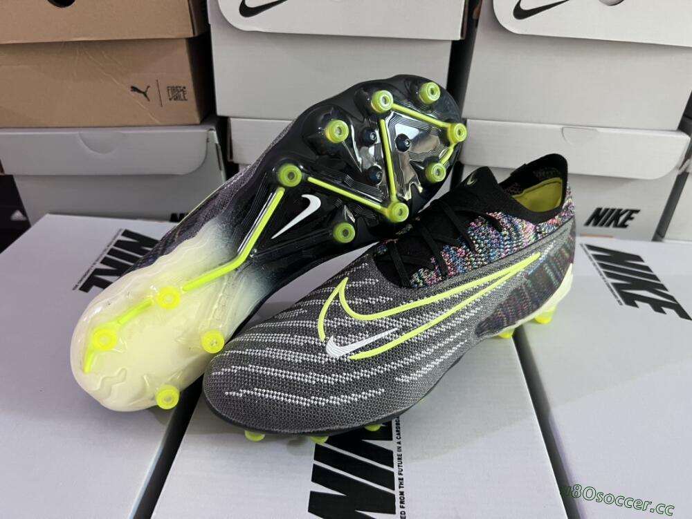 Men's Nike Phantom GX Elite AG Artificial Grass Low-Tops Football Boots - Grey/Green