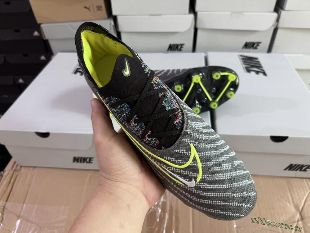 Men's Nike Phantom GX Elite AG Artificial Grass Low-Tops Football Boots - Grey/Green