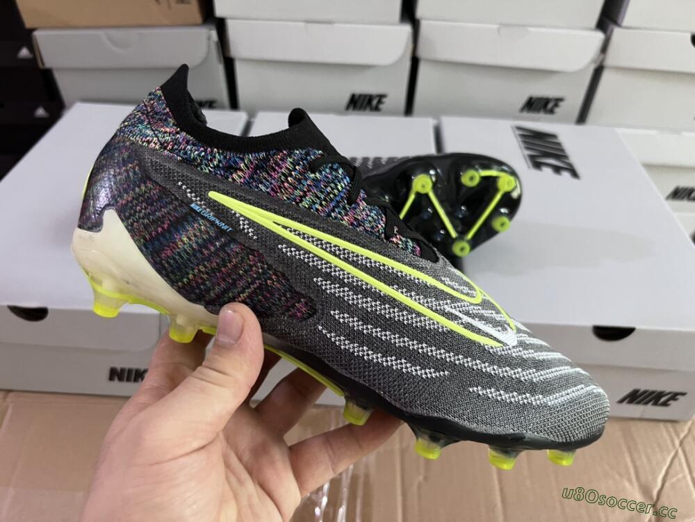 Men's Nike Phantom GX Elite AG Artificial Grass Low-Tops Football Boots - Grey/Green